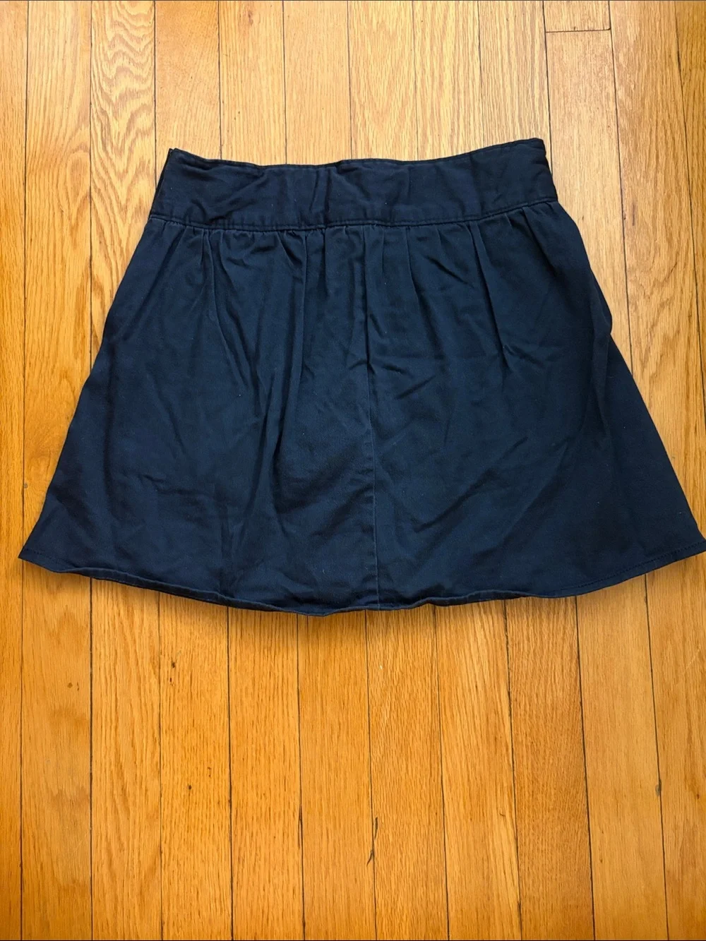 Old Navy Navy Pleated Skirt with Button Detail